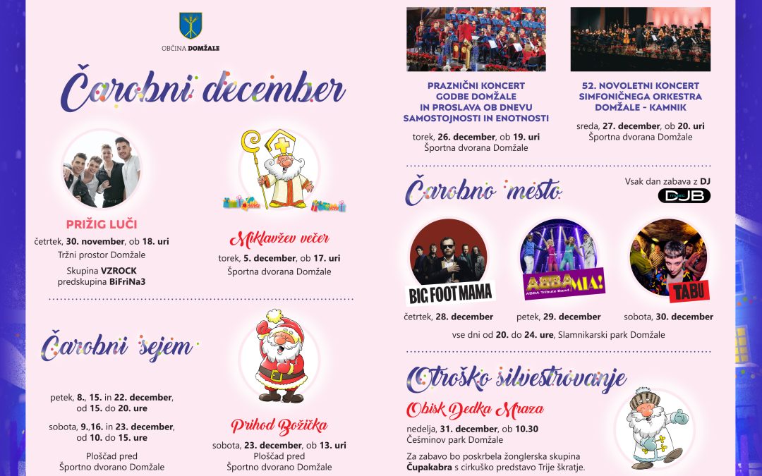 Čarobni december v občini Domžale
